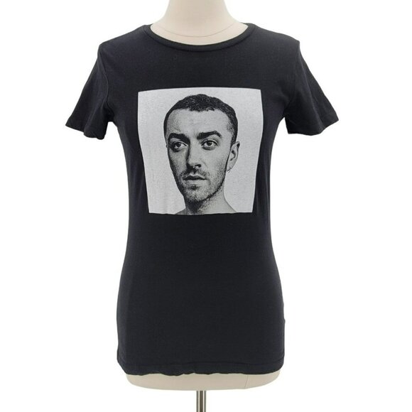 Sam Smith Blanks Factory 2018 Black Tour Fitted T-Shirt Womens Large - Picture 1 of 8